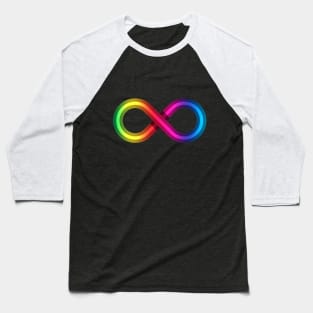 Neurodiversity Rainbow Infinity Symbol Baseball T-Shirt